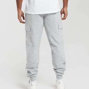Gymshark Rest Day Essential Cargo Pants Light Grey Marl Small NWT in packaging